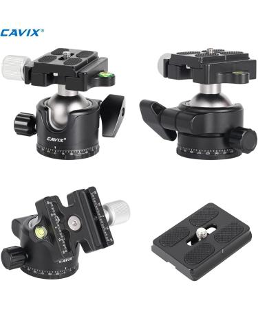 CAVIX 36mm Ball Head Mount with Arca Swiss Plate for DSLR Camera - 33lb Load - Buy Online on GoSupps.com
