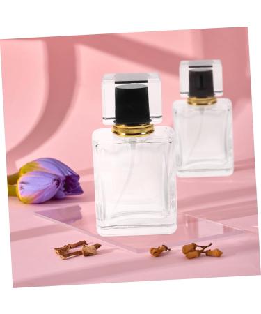 FOMIYES Perfume Spray Bottle Water Bottle Mister Sprayer Perfume Sprayer Spray Mist Bottle Perfume Bottle for Travel Sprayer Bottle Essential Oil Perfume Square Travel Bottle Glass 10x5cm Black - Buy Online on GoSupps.com