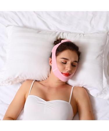 CURELIX Double Chin Reducer | Reusable V Line Lifting Belt & Face Lift Mask for Women (Pink) - Shop Now - Buy Online on GoSupps.com