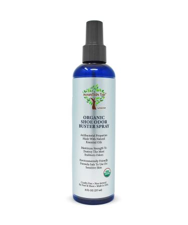 MOUNTAIN TOP Organic Shoe Odor Buster Spray (8oz) Maximum Strength Deodorizes & Removes Bad Smells with Eucalyptus, Peppermint, Tea Tree & Lemongrass Oils - Buy Online on GoSupps.com