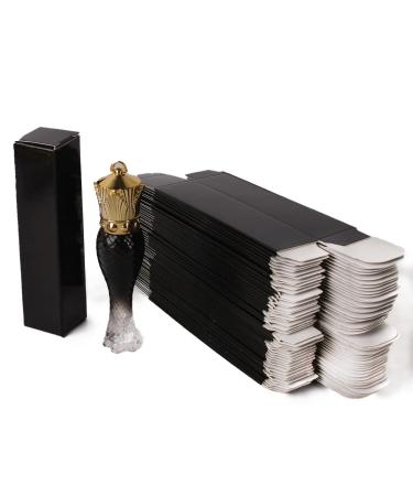 Cosidea 50 pieces of empty black lip gloss boxes 27 x 27 x 115 mm (W x W x H) cosmetic packaging for perfume / mascara box for small shops wholesale small strength paper box 27*115mm black