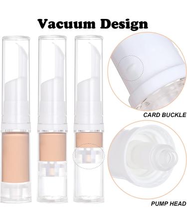 Pwsap 0.2oz Vacuum Cosmetic Travel Container Set with 4 Foundation Pump Bottles - Liquid Foundation & Eye Cream Dispenser - Buy Online on GoSupps.com