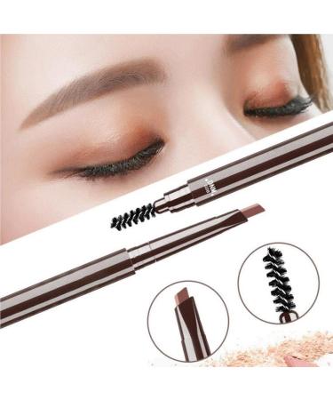 twcrvil Eyebrow Pencil Natural 2MM Rotary Pen Lightweight Lasting Makeup Tool Exquisite Eyebrow Pen with Eyebrow Brush Dark Gray - Buy Online on GoSupps.com