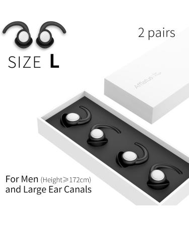 Afflatus Men s Edition Ear Plugs for Sleeping Specially Designed for Men and Large Size Ear Canals Large Earplugs for Noise Reduction Ultra-soft Comfortable Reusable (Size L Pairs*2) Pure Black for Men - Buy Online on GoSupps.com