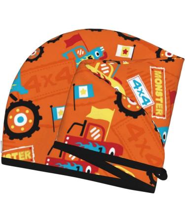 Monster Truck Hair Towel Wrap - Quick Drying Towel Turban for Effortless Hair Drying | International Shipping - Buy Online on GoSupps.com