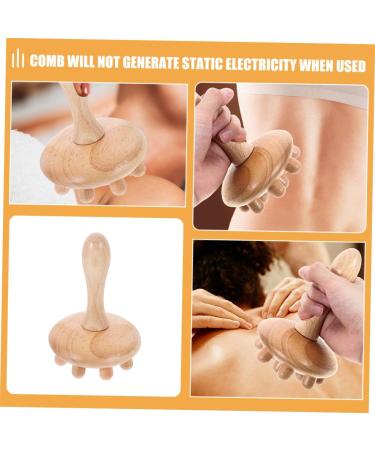 Magiclulu 2st Meridian Massage Brush - Wooden Scalp Massage Comb Antistatic Wide Tooth Multi-Purpose Hairbrush for Relaxation & Hair Health - Buy Online on GoSupps.com