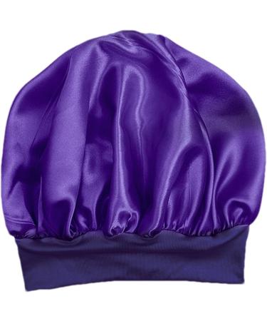 Hair Towel Wrap | Luxurious Satin Hair Turban & Quick Dry Drying Towel for Men & Women | Anti-Frizz Hair Wrap in Purple - Buy Online on GoSupps.com