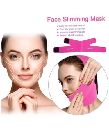 Face Slimming Strap Facial Slimming Mask Double Chin Reducer for Women Thin Neck Facelift Rose Red Double Chin Reducer - Buy Online on GoSupps.com