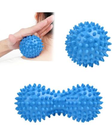 Uraqt Fascia Ball Set - Hard Hedgehog Massage Balls for Muscle Tension Relief | Blue Massage Balls for Feet Back & Neck - Buy Online on GoSupps.com