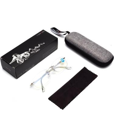 Amorays Frameless Reading Glasses for Women & Men - Modern Design +3.00 Strength Blue Light Filter Anti-Reflective - Stylish & Comfortable - Buy Online on GoSupps.com