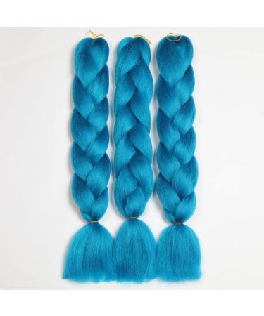 Buy Showjarlly Kanecalon Ombre Jumbo Braid Hair Extensions - 24 Kanecalon Braids in Navy Blue | 3 Series Pack - Ideal for Stylish Hair Braiding - Buy Online on GoSupps.com