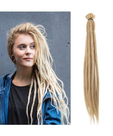 No LIFE 10PCS 50cm Blond Dreadlock extensions one-sided crocheted synthetic dreadlocks accessories jamaica punk hip-hop reggae hair braiding wigs faux locs for fashion men women - Buy Online on GoSupps.com