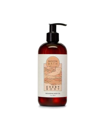 Moon Bath Every Body Grounding Body Oil | Contains Jojoba Marula & Moringa Oils combined w/Sandalwood & Cypress to Calm | Organic & Clean Beauty No Synthetic Fragrance 12 fl oz.