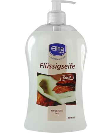 Buy Elina Med Coconut Soap - 6 x 500ml Liquid Soap Pack | Fresh Scent - International Shipping Available - Buy Online on GoSupps.com