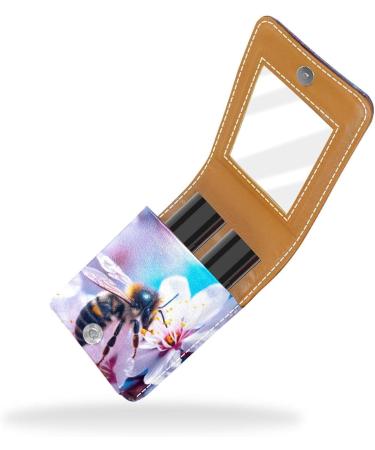 Travel Lipstick Organizer Case - Portable Makeup Bag with Mirror | Bee Flower T080s8nsya - Shop Internationally - Buy Online on GoSupps.com