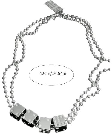 Oralgo Cube Trailer Necklace for Men & Women - Hip-Hop Punk Choker Double-Aged Splicing Collarbone Chain - Buy Online on GoSupps.com
