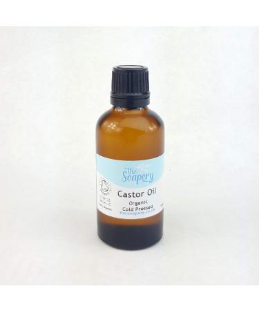 Castor Oil Organic Cold Pressed 50ml - 100% Pure 50 ml (Pack of 1)
