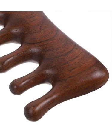 Patkaw Scalp Massage Comb Set - 2 Natural Wooden Wide Tooth Hair Combs | Antistatic Sandalwood Gua Sha & Head Massage Device - Buy Online on GoSupps.com
