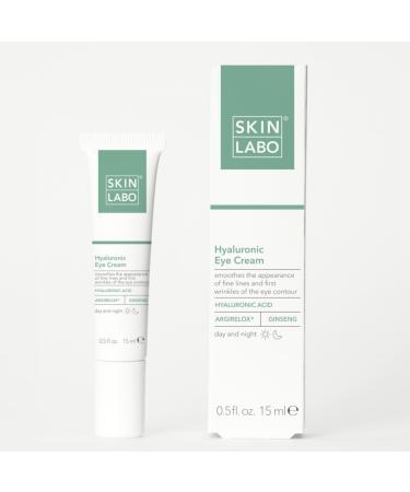 SkinLabo - Eye contour cream with hyaluronic acid, reduces imperfections in the periocular area, anti-wrinkle action, with hyaluronic acid and ginseng - 15 ml