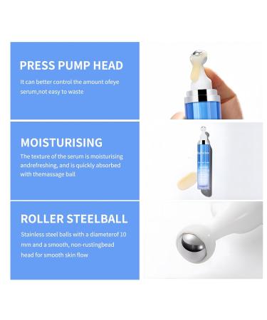 5% Caffeine Eye Serum & Cream | Anti-Aging Under Eye Roller for Wrinkles & Dark Circles - Buy Online on GoSupps.com