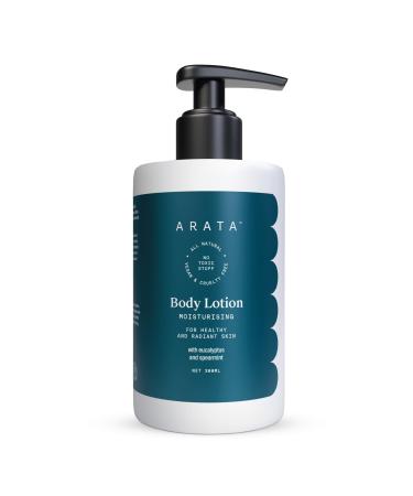 Arata Moisturizing Body Lotion For Dry Skin | Ayurvedic Extracts Of Cocoa Butter Coconut Oil & Shea Butter | All Natural Vegan & Cruelty Free | For Women & Men - 10 Fl Oz
