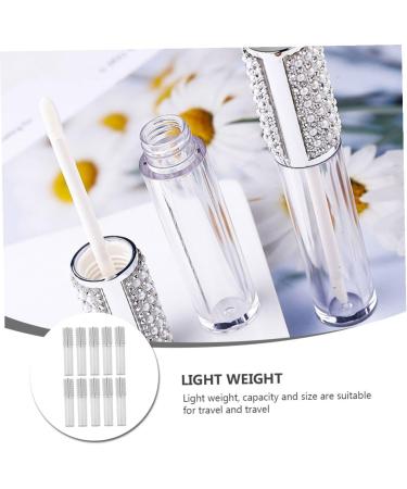 NUOBESTY Lot de 10 Tubes de Gloss L vres 5 Ml en Verre Rond Flacons Vides pour Maquillage Contenant Rechargeable pour Brillance Usage Cosm tique et Voyage - Buy Online on GoSupps.com