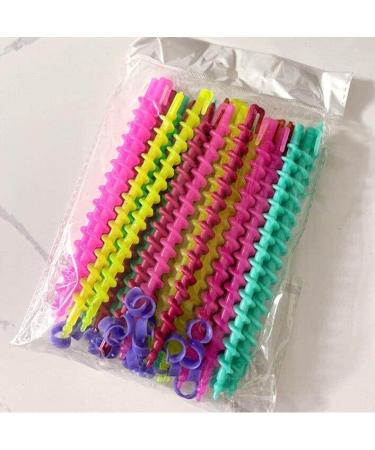 26 Pieces 6inch Spiral Hair Perm Rod Colorful Plastic Long/Medium Hair Barber Hairdressing Styling Curling Perm Rod No Heat Hair Curlers for Women Girls - Buy Online on GoSupps.com