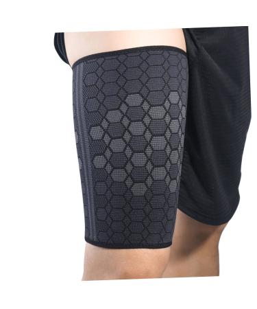 Buy 1pc Thigh Protector Sleeve - Nylon Thigh Support Brace 22.3x18cm Black | Ideal Thigh Protective Pad for Injury Recovery - International Shipping Available - Buy Online on GoSupps.com