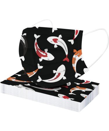 Goddess Accent 50 Pack Disposable Face_Mask Cute Floral Tie Dye Printed Protection for Adults Women - Buy Online on GoSupps.com