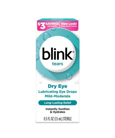 Blink Tears Lubricating Eye Drops Mild-Moderate Dry Eye - 0.5 oz, Pack of 3