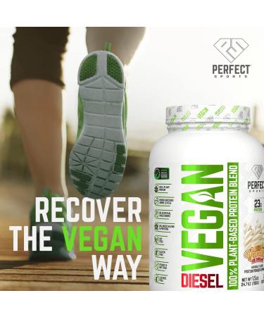 PERFECT Sports - DIESEL Vegan 100% Plant-Based Protein Powder Vanilla Ice Dream (10 Servings 350g) Vanilla Ice Dream 350 g (Pack of 1) - Buy Online on GoSupps.com
