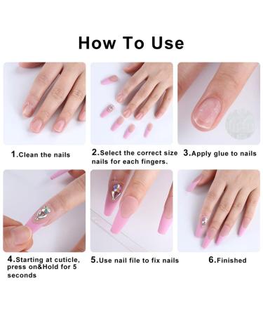 24Pcs Pink Flower French Tip Press-On Nails | Short Square Artificial Fake Nails for Women & Girls | Full Cover Stick-On Nail Art Supplies - Buy Online on GoSupps.com