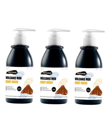 FRCOLOR 3 Pcs Charcoal Body Wash Exfoliating Body Wash Bathroom Accessory Bathroom Body Cream Skin Exfoliator Accessory Mens Body Wash Deep Cleansing Body Wash Repair Man 1 Count (Pack of 1) As Shownx3pcs