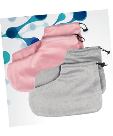 Amosfun 2 Pair Paraffin Wax Warmer Paraffin Wax Booties Paraffin Bath Liners Wax Foot Covers Moisturizing Booties Hot Spa Wax Foot Moisturizing Socks Cotton Foot Strap Foot Bag Heel Work 28x20cm Pink - Buy Online on GoSupps.com