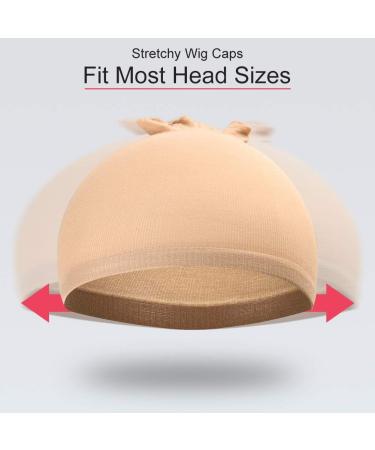 URAQT Wig Caps - 4 Pcs Stretchy Nylon Stocking Cap for Women Men - Breathable Wig Net Cap - 2 Black+2 Beige - Buy Online on GoSupps.com