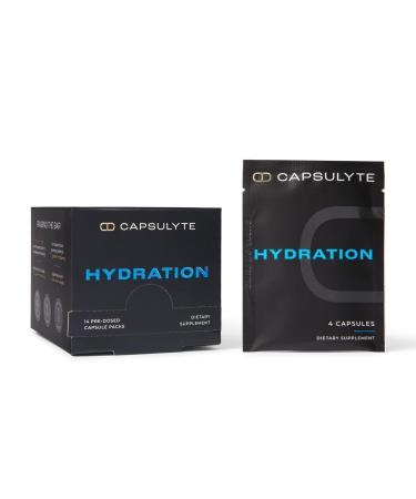 Hydration for After Alcohol and Workout Recovery | with Salt Electrolytes Vitamins Minerals | Liposomal Pureway C Hydra 4G Sodium Potassium Magnesium | Box of 14 Packets (56 Capsules)