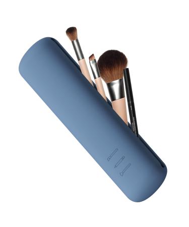 Fvion travel make-up brush holder cosmetics organizer made of silicone portable travel make-up brush pocket travel make-up brush holder (blue) - Buy Online on GoSupps.com