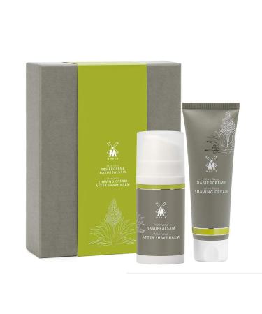 M HLE care set - shaving cream and after shave balm - aloe vera - for sensitive skin types