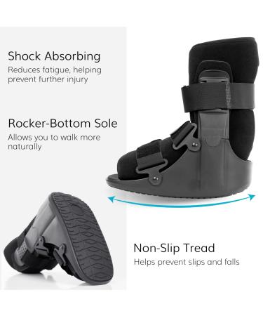 BraceAbility Short Walking Boot - Orthopedic Medical Walker for Broken Toe Sprained Ankle Metatarsal Stress & Post-Op Support | Left/Right Foot - Fits Men & Women (M - Buy Online on GoSupps.com