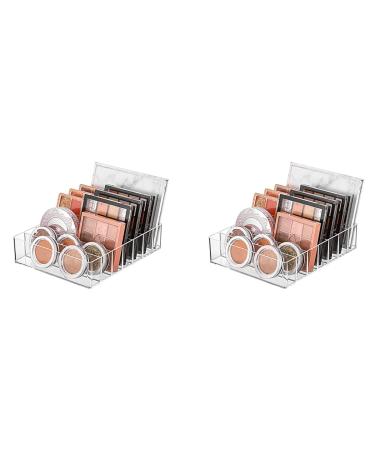 ZEELYDE 2X Eyeshadow Palette Organizer - 7 Sections Divided Makeup Acrylic Palette Holder for Makeup Vanity Cosmetics
