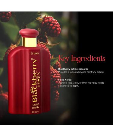 St Louis Blackberry Spark Eau De Parfum | Long-Lasting Fragrance for Men & Women | Ideal Gift for Birthdays Anniversaries & Special Occasions Best Gift (Pack of 100ml) - Buy Online on GoSupps.com