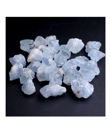 Natural Blue Celestite Crystal Rockstone Minerals Specimen Reikihealing Gemstone Home Aquarium Decor Suitable for Home HOMEZHOU (Color : 30g Blue Celestite)