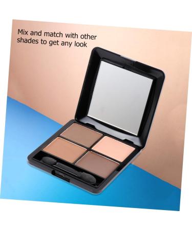 NOLITOY 2pcs 4 Elegant Shadow Colors Makeup Brown and Sponge Eye Mirror Matte with Eyeshadow 1 count (Pack of 1) As Shownx2pcs - Buy Online on GoSupps.com