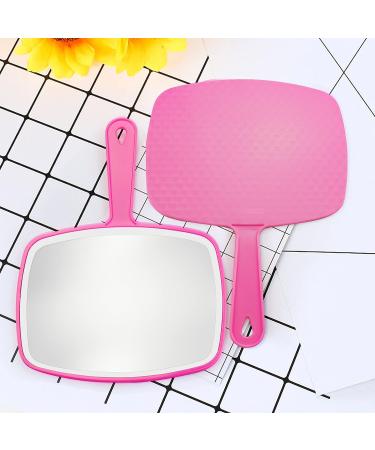 DVHOK 2Pcs Handheld Mirror - Portable Hand Mirror with Hanging Hole - Pink 7.4 W x 10.4 L - Set of 2 - Buy Online on GoSupps.com
