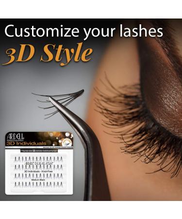 Ardell 3D Medium Black Individuals 4 Pack - Fluttery Eyelash Extensions - Buy Online on GoSupps.com