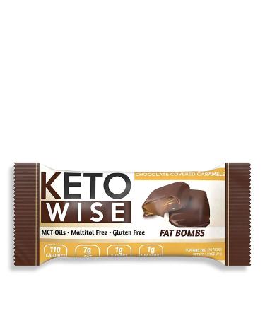Keto Wise Fat Bombs - Chocolate Covered Caramels - 16 Count Box 1.2 Ounce - Buy Online on GoSupps.com