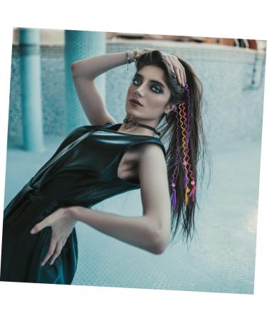 minkissy 3sets Hair Highlights Clip Colored Wigs Birthday Hair Clip Cosplay Hair Wig Fancy Dress Hair Clip Decorative Hairpin Braided Wigs Fake Wavy Hair Braid Wig Women's Ponytail To Weave - Buy Online on GoSupps.com