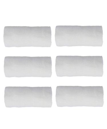 Milisten 6 Roll Cotton Injury wrap Gauze Screen Cloth Foot Pain Elastic First aid Injury wrap Tape guaze White Pressurize Wrapping Tape