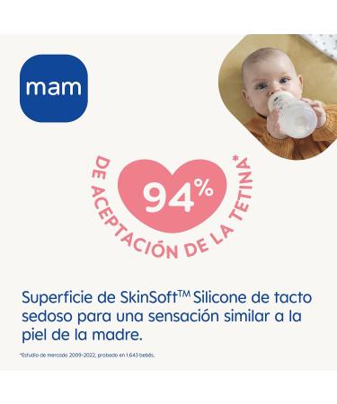 MAM Easy Active Baby Bottle A131 - Ultra Soft Silicone Teat 270ml Sterilizable for Babies 2 Months+ Blue - International Shipping Available - Buy Online on GoSupps.com