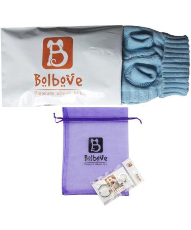 Bolbove Bro'Bear Cable Knit Turtleneck Sweater Blue - X-Small for Small Dogs & Cats - Buy Online on GoSupps.com